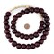 The Bead Chest African Recycled Glass Beads – Handmade in Ghana – Red Black Swirl 18mm Strand for Jewelry Making, Crafts, and Home Decor I Approximately 38 Beads